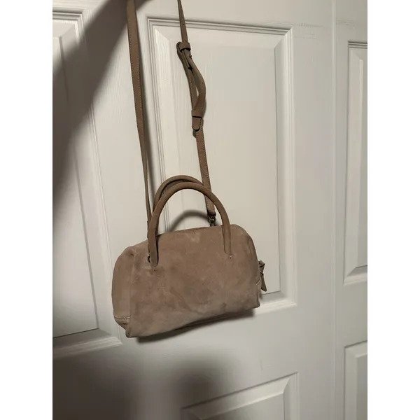 Zara Suede Leather Collection Bowling Bag‎ Crossbody - Image 6