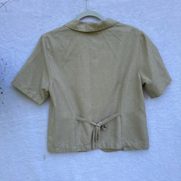 White Stag Tan Button-Up Blouse - Image 6