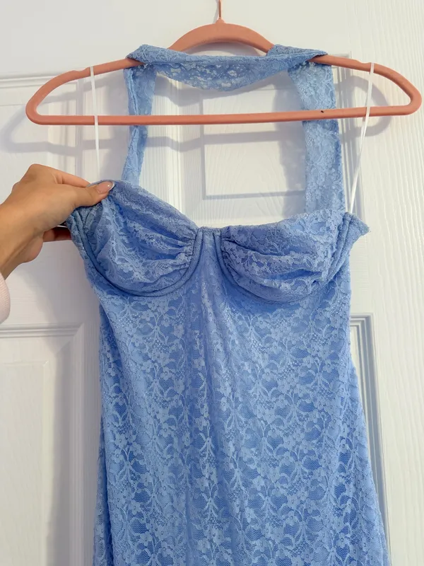 Hello Molly Dress Maxi Blue Floral - Image 2