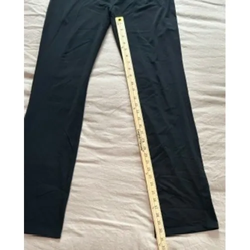 Victorias Secret PINK Yoga Pants Black Mint Green Foldover Flare Leg Leggings - Image 10