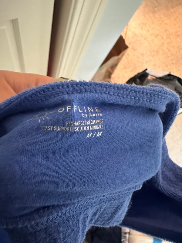 Aerie Offline Blue Terry Sports Bra - Image 3