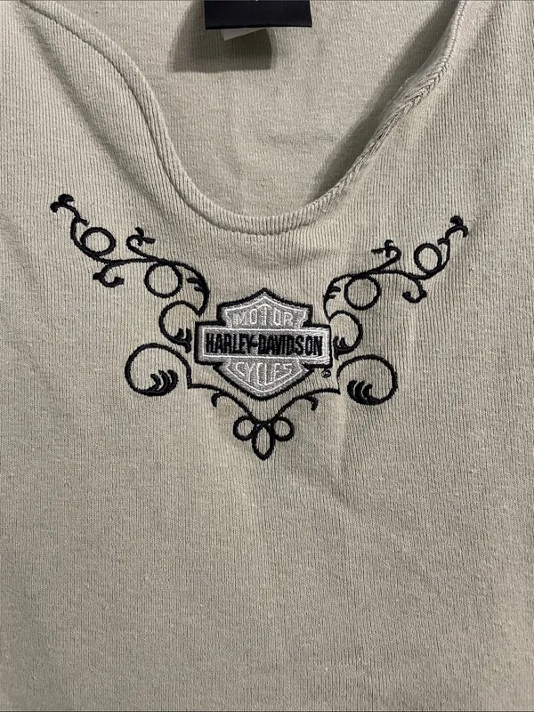 Vintage Harley Davidson Barnett El Paso TX Tee Size XL Light Green Made In USA - Image 2