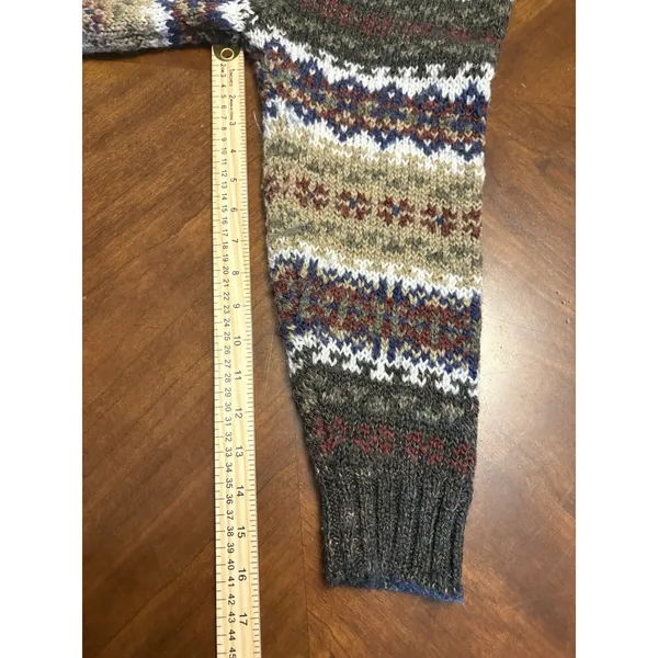Carolyn Taylor For by Design Sweater Fair Isle Knit Pullover Striped Grandpa Y2K - Image 11
