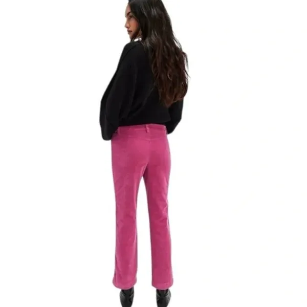 NWOT Free People High Time Velvet Kick Flare Pants In Very Berry SZ-0 - Image 4