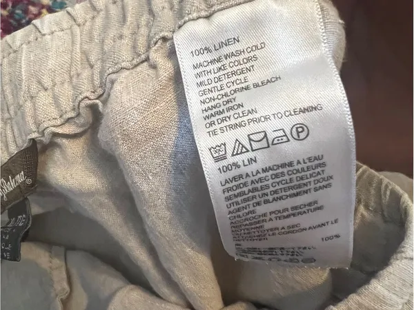 Tommy Bahama Light Beige Linen Blend Drawstring Women’s Shorts - Image 7