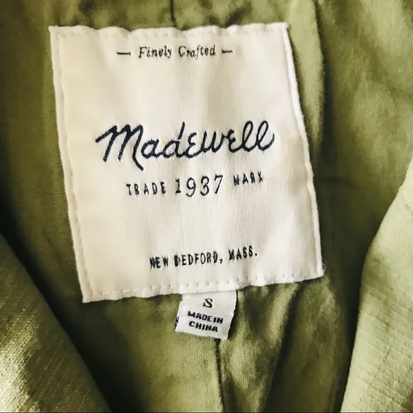 Madewell Modern Safari Utility Vest Olive Army Green Size Small - Image 6