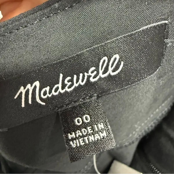 NWT MADEWELL The‎ Layton Midi Slip Dress Black size 00 - Image 7