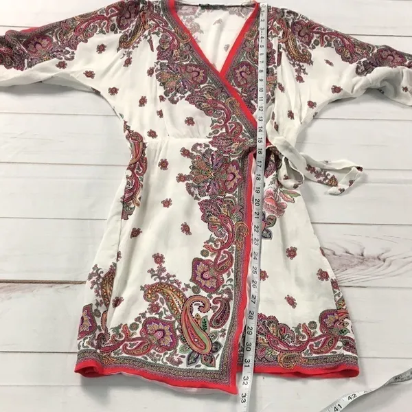 Zara Paisley Wrap Style Dress - Image 6