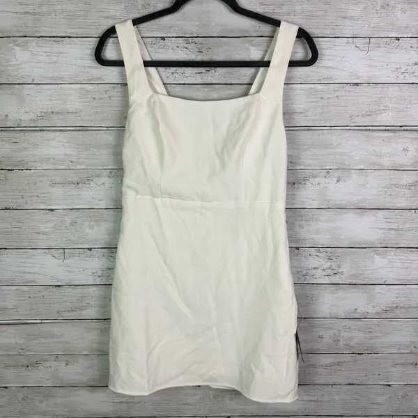 Lulus Blissfully Beaming White Sleeveless Bow Mini Dress White Size Medium - Image 3