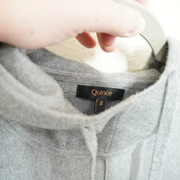 Quince Women's Size Small Eco-Knit Milano Stitch Pullover Hoodie Heather Grey - Image 5