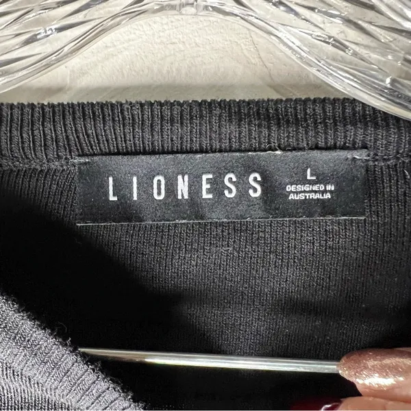 Lioness Black Easy‎ Village Long Sleeve Cinched Sides Sweater Dress - Image 7