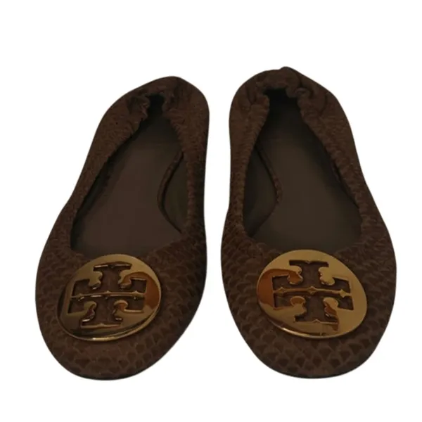 Vintage Tory brown Burch Flats sz 7.5 - Image 2