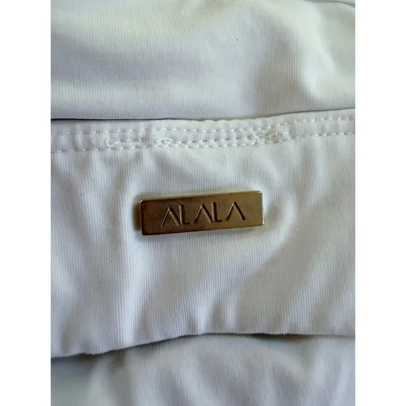 Alala Tie Front Sports Bra‎ Cream Off White Criss Cross Back Small - Image 9