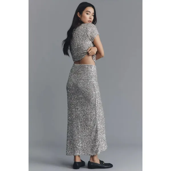 Anthropologie Tilda Sequin Maxi Slip Skirt XL - Image 2
