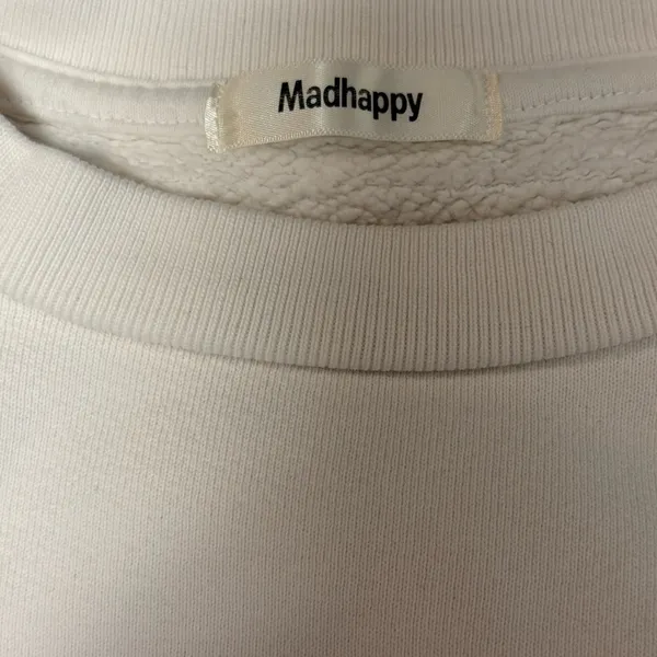Madhappy White Multicolor Graphic Crewneck Sweater: Size XS - Image 5