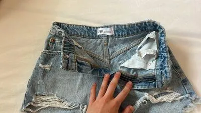 Zara cutoff Jean shorts - Image 3