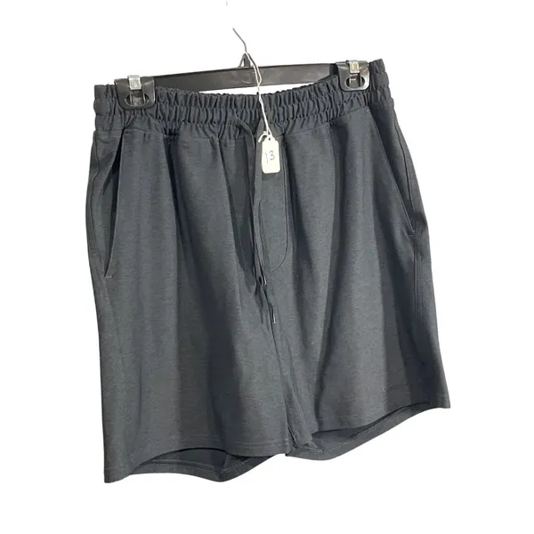 Outdoor Voices Gray Elastic Waist Drawstring Shorts S 86% Polyester 14% Spandex - Image 7
