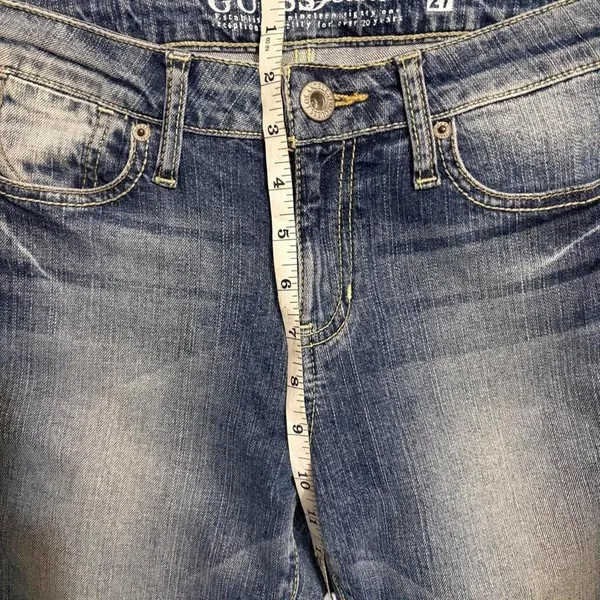 Vintage Y2K GUESS Jeans Women's‎ 27 Low Rise Flare Bootcut - Image 3