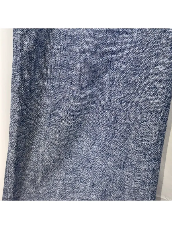 Old Navy Linen Blend Drawstring Pants Women’s Large Blue Chambray Casual Pull-On - Image 5