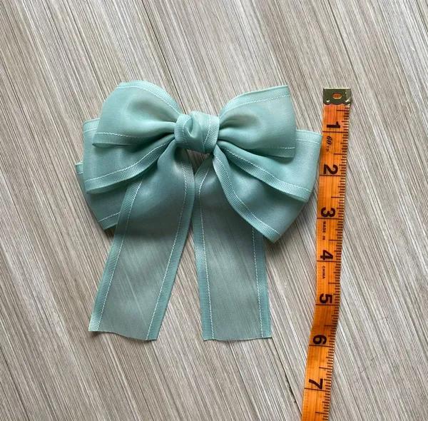 SeaFoam green Bow Clip - Image 5
