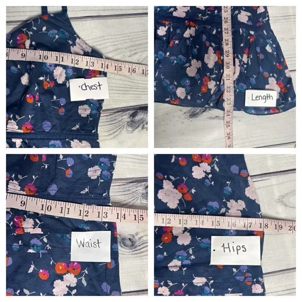 American Eagle Floral Mini Sundress Size 6 Lined Smocked Bodycon‎ Ruffle Hem - Image 5