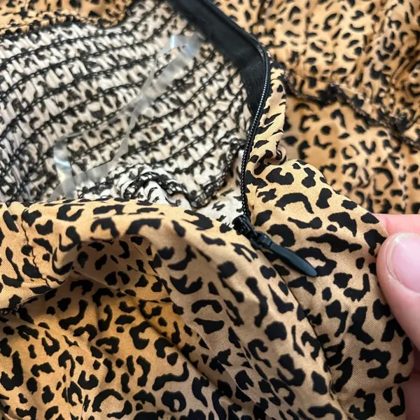 Leopard print sun dress Tan Size L - Image 6