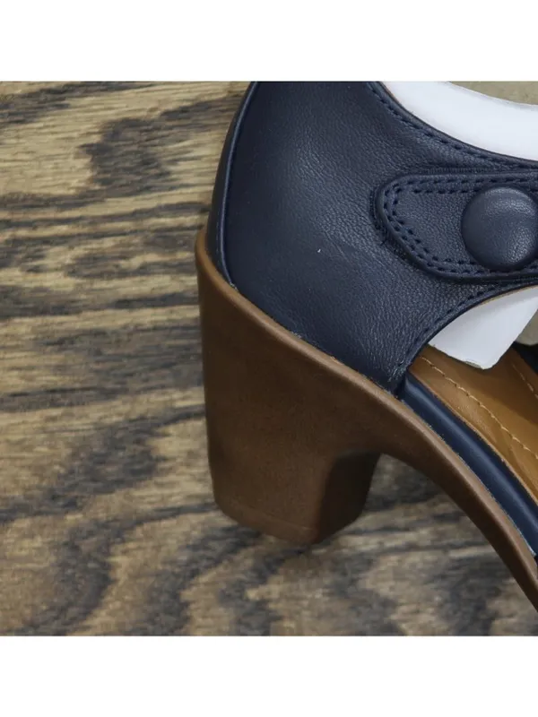 NEW Easy Spirit Block Heel Clarice Wedge Heels SECLARICE Dark Blue 5.5M - Image 10