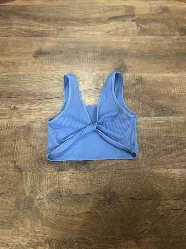 Cute blue crop tank top - Image 2