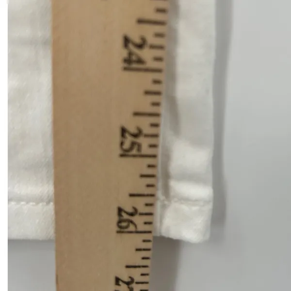 Eileen Fisher White Organic Cotton Straight Leg Jeans Size 6‎ Minimalist READ - Image 5