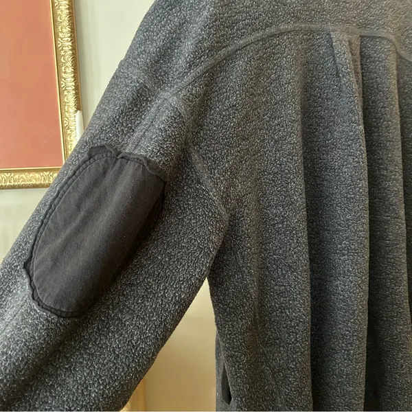 Free People Ruby Jacket Oversized Shacket Fleece Distressed Washed‎ Black Size M - Image 6