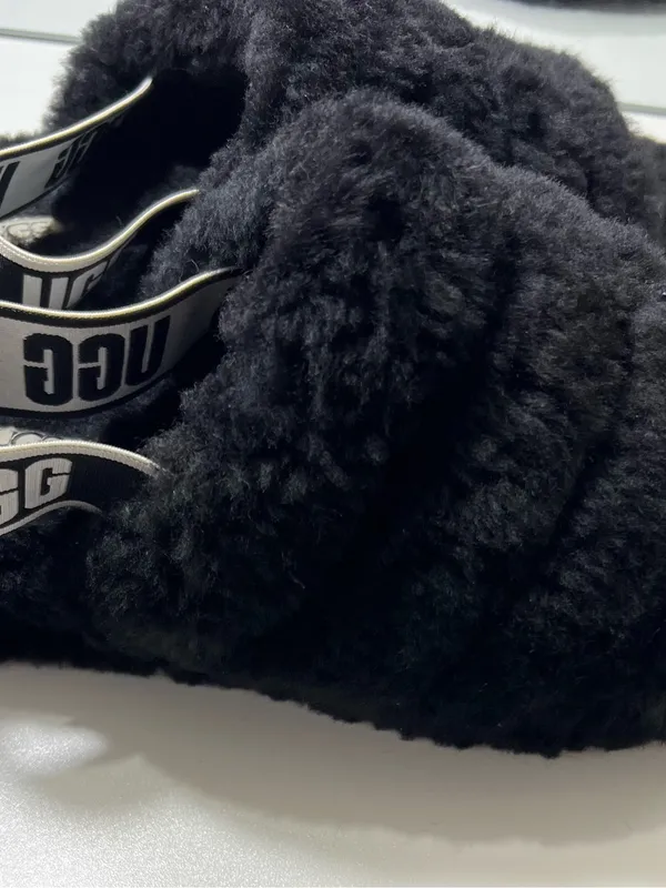 UGG black Fluff Yeah Slide Slippers size 9 - Image 7