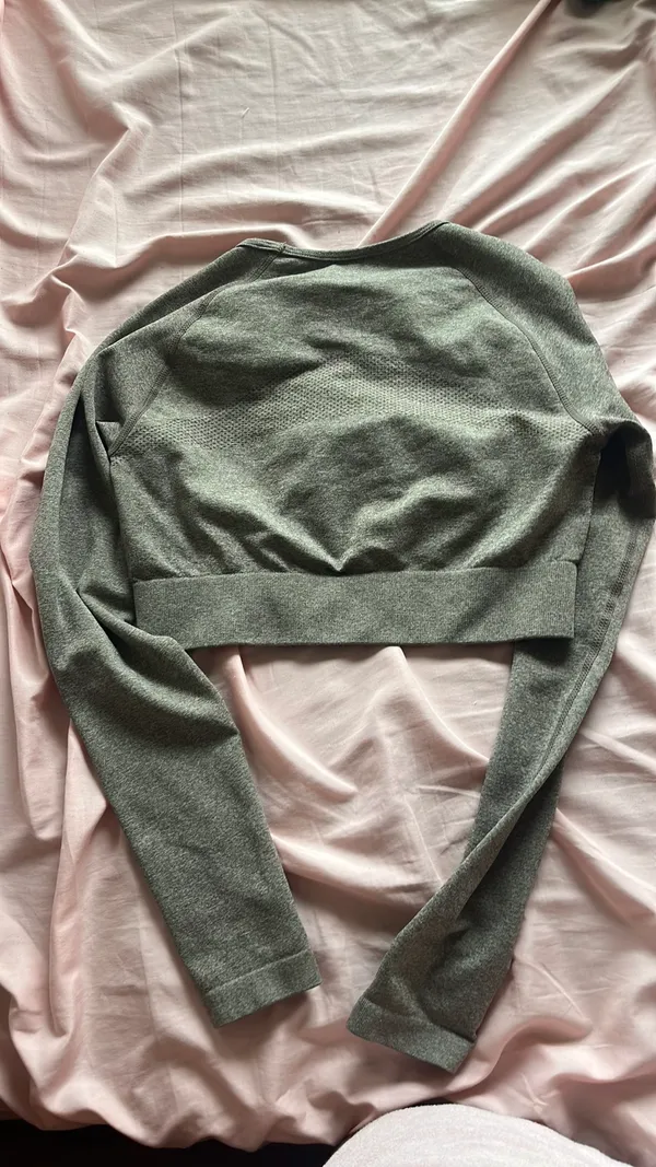 SHEIN Brown Cropped Workout Top - Image 2