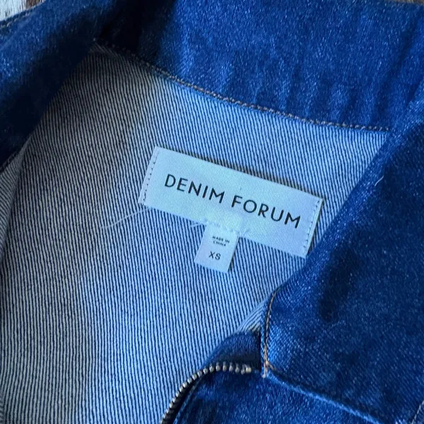 ARITZIA DENIM FORUM Jerry Denim Jumpsuit Front Zip‎ Size XS - Image 3