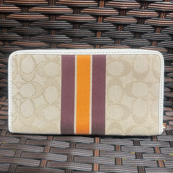 Dempsey Large Phone Wallet In Signature Jacquard With Stripe And Coach Patch c4110 - Image 3