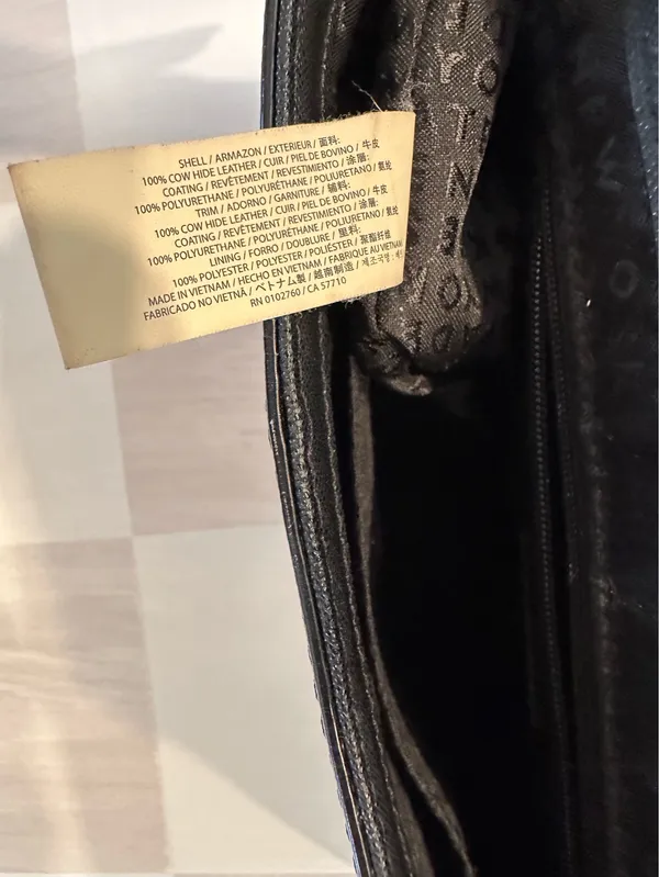 kate spade new york tilden place alek black saffiano leather flap shoulder bag purse - Image 8