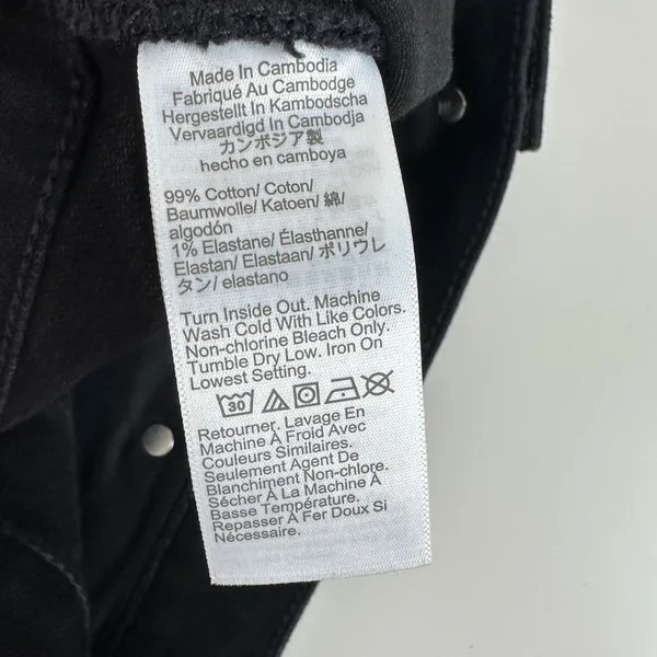 Madewell The Longline Straight Jean Black Frost Comfort Stretch Denim US 28 NWT - Image 12