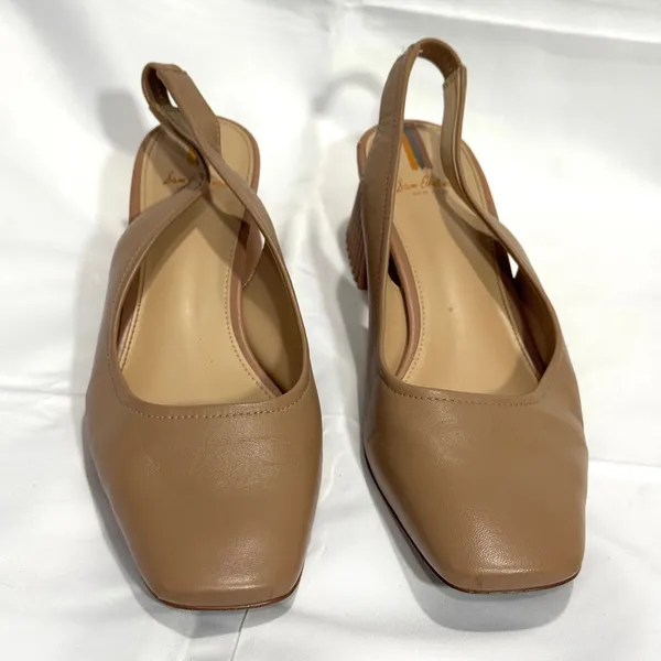 Sam Edelman Toren Slingback Tan Leather Pumps, Block Heel Size 7M - Image 2