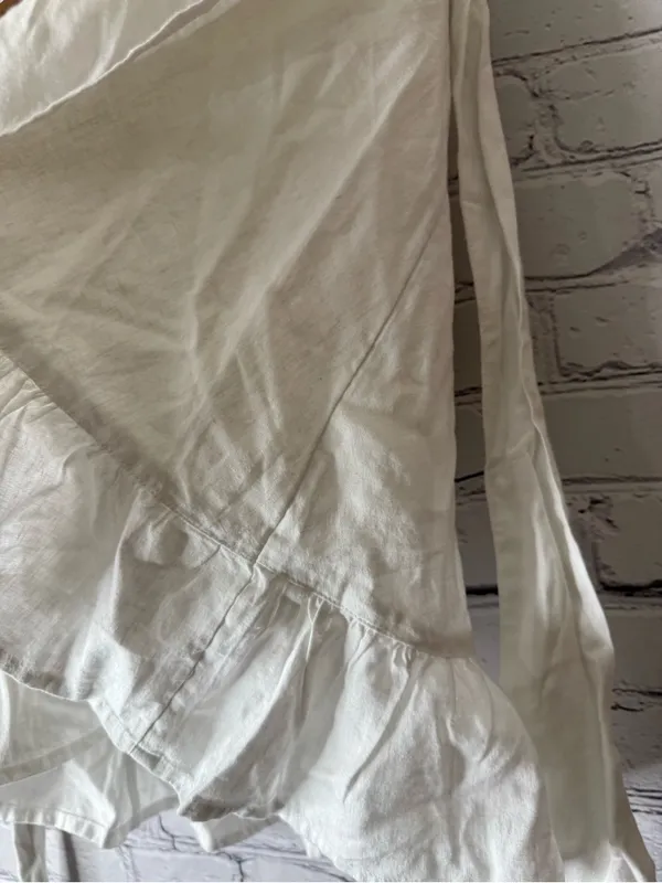 NWT aerie White Ruffled Wrap Skirt size large - Image 4