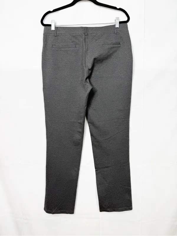 Quince Ultra-Stretch Ponte Straight Leg Pants Charcoal Grey Office - Image 5