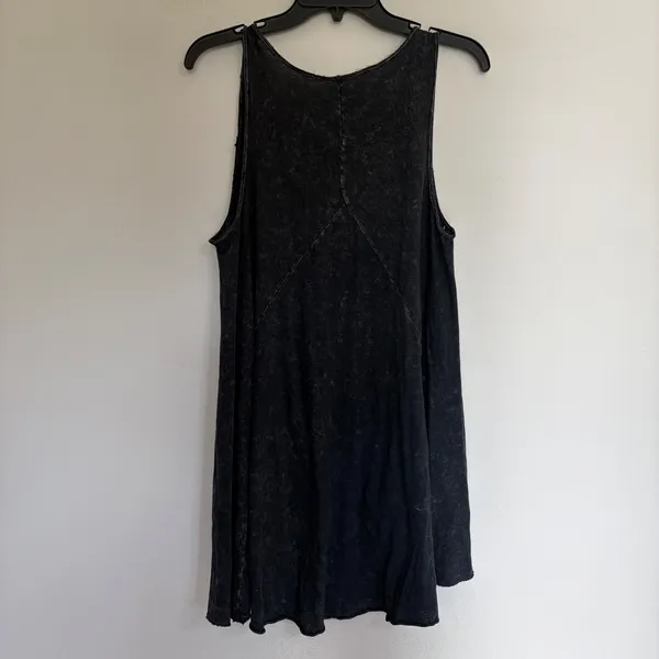 We The Free Free People‎ Heart Beat Graphic Tank Top Acid Wash Black XS - Image 8