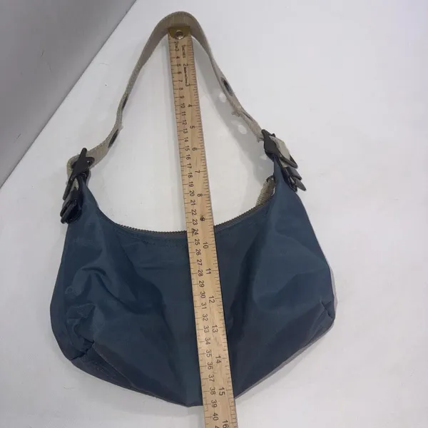 VTG Y2K Gap Baguette Small Nylon Handbag Shoulder Bag Purse Zip Blue 2004‎ READ - Image 13