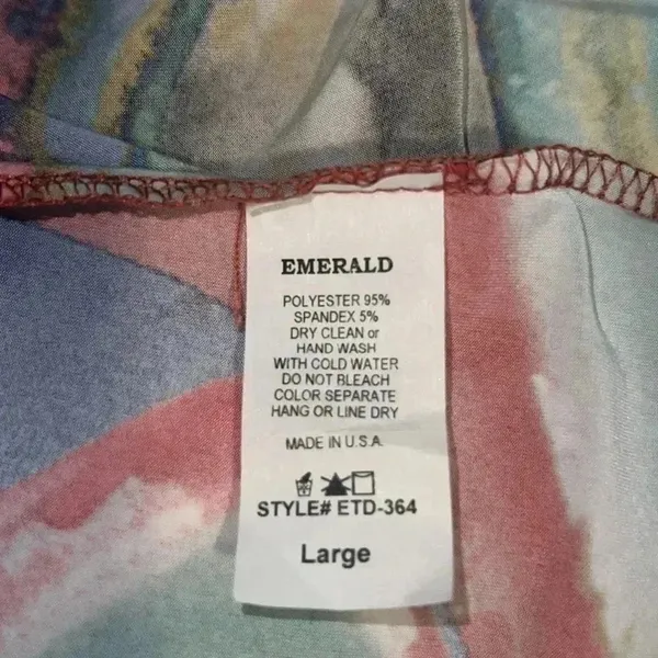Emerald Wrap Around Knee Length Dress Size L 080126 - Image 3