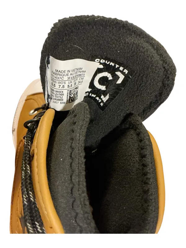 Converse Chuck Taylor All Star All Terrain Waterproof Boot Wheat Tan Unisex Size Men 5.5 / Women 7.5 NWOT - Image 6