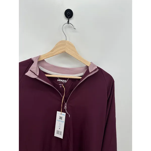 Hoka Womens 1/2 Zip Wind Shell‎ Pullover Size Medium NWT Purple Running Training - Image 6
