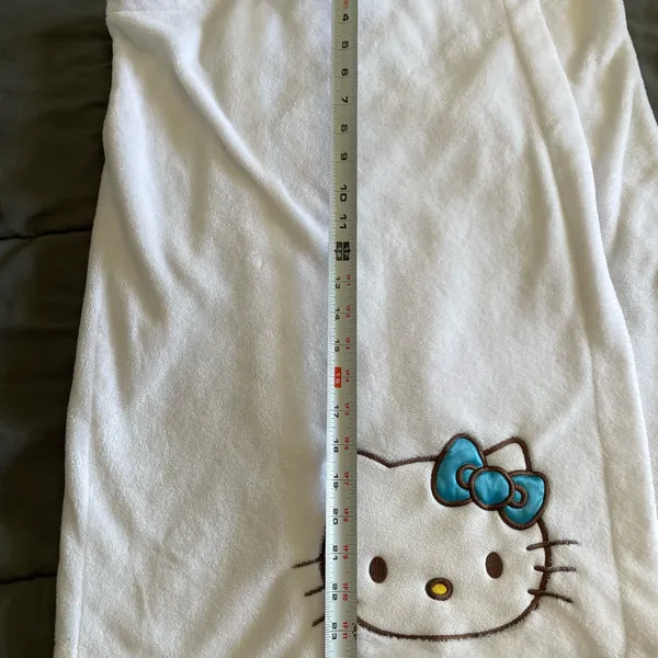 Vintage Y2K 2008 Hello Kitty Sanrio White Sleepwear Robe Sleeveless XL - Image 2