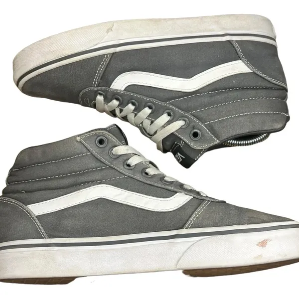 Vans Sk8-Hi Top‎ Sneaker - Frost Gray Canvas Canvas Shoes - Women's 7.5 - Image 4