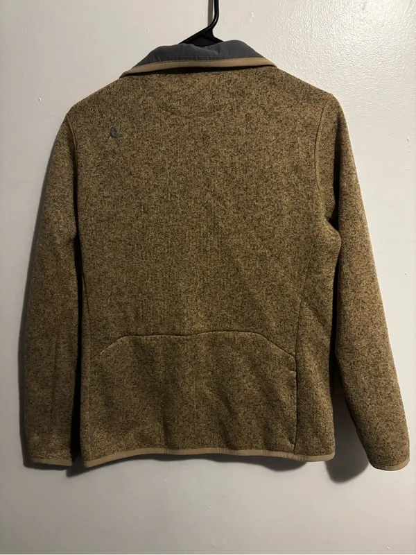 FIGS Women's Zip-Up Fleece Jacket in Tan - Image 3