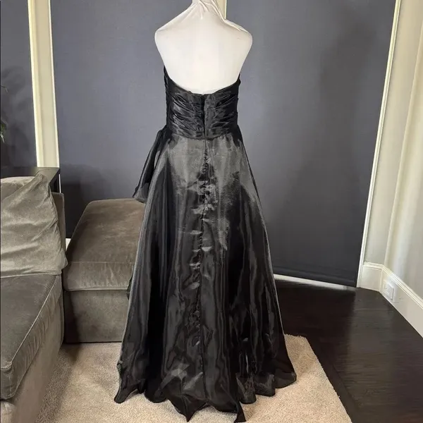 Women’s Black Strapless Full Length Prom Formal Dress Zip Back Size 10 NEW - Image 5