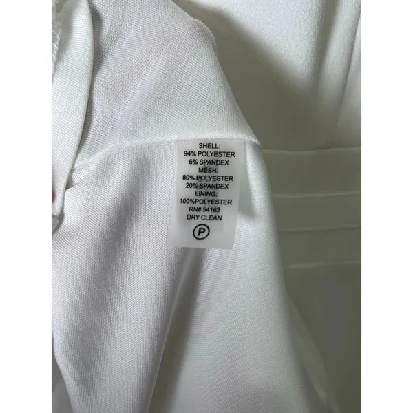 Calvin‎ Klein White Fit & Flare Dress Sleeveless Bridal Shower Cocktail 8 New - Image 8
