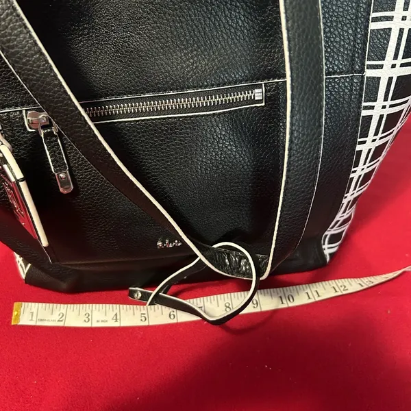 Lauren Ralph Lauren Black and White Grid Tote Preowned see pictureslight wear. - Image 2